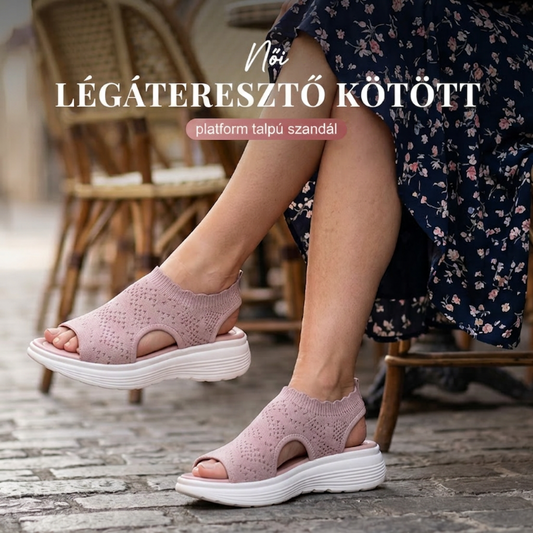 🍃🩴Női lélegző kötött platform szandál