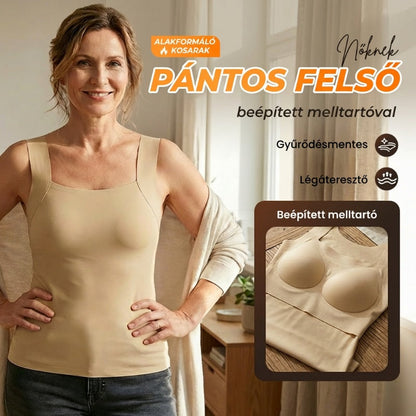 💖 (M-3XL) Formázó melltartó póló – beépített melltartóval