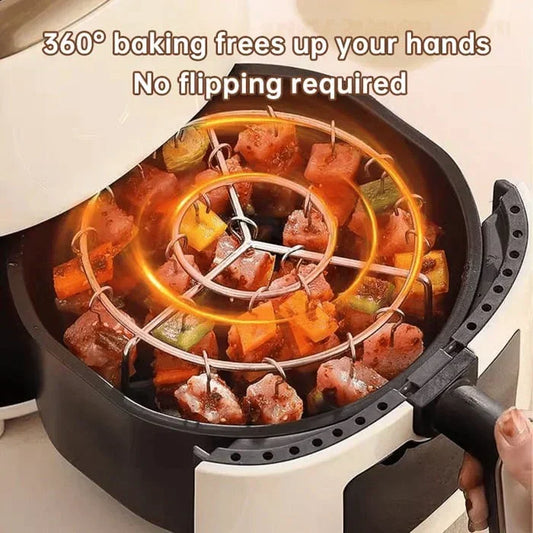 🥩🔥Függőleges kebab grill levegős fritőzhez + ingyenes hőálló kesztyűk🍤