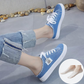 💐Női farmer anyagú slip-on papucs – kényelmes talp és laza stílus 👟☀️