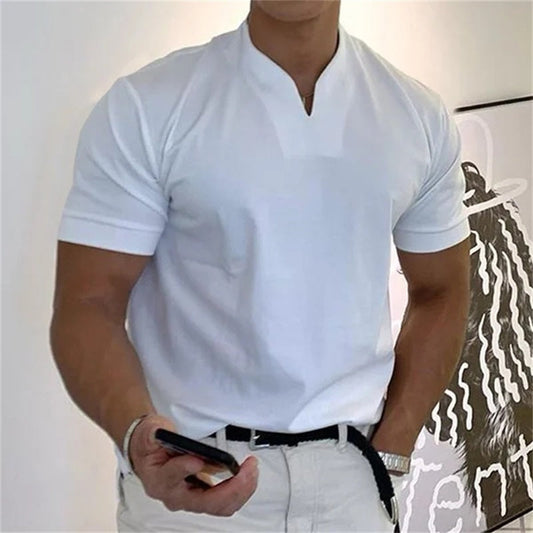 🔥👕2026 Férfi Gentlemans Business rövid ujjú fitness rövid ujjú