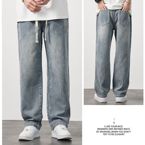 🎉Nový produkt💐 Pánské volné rovné džíny