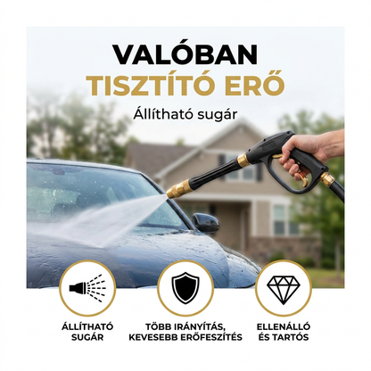 🔫 Nagy nyomású vízsugár pisztoly – Erőteljes tisztítás és sokoldalú használat a kertben és autón