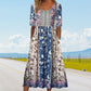 【S-4XL】👗Női elegáns bohém nyomtatott ruha