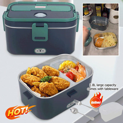 🔥50% KEDVEZMÉNY !! 🍱Hordozható elektromos uzsonnadoboz ételmelegítő szett