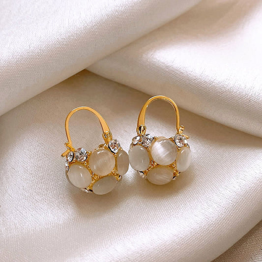 Women’s Elegant Gold - Hoop Earrings Adorned with Gemstones and Crystals✨Buy 2 Free Shipping