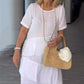 Women’s Ruffle Tiered Crewneck Midi Dress