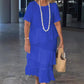 Women’s Ruffle Tiered Crewneck Midi Dress