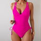 👙Women's Sexy Ruched V-Neck One-Piece Swimsuit👙