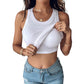 [S-2XL]🎉🩱Női bordázott tank top polcos melltartóval