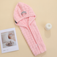 🛁 Grande serviette pour cheveux avec bande élastique sécurisée pour femmes