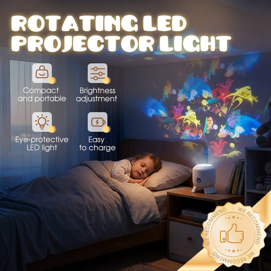 🌌✨ Dinamikusan forgó LED projektor lámpa 🐬🎁
