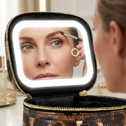 👜 Utazási Smink Táska LED Fényes Tükörrel 💄