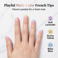 Shimmering Pastel French Manicure Press-Ons