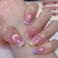 Shimmering Pastel French Manicure Press-Ons