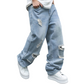 👖 Férfi szaggatott egyenes szabású oversize farmer – Trendi, kényelmes és utcai stílusra készen ✨🕶️