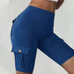 High-Waist Butt-Lifting Athletic Shorts with Pockets