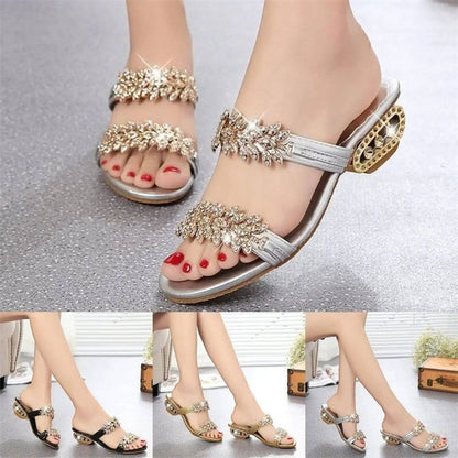💎Kiváló minőségű, modern, strasszos női szandálok👡