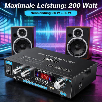 ⏰AK35 sztereó erősítő Otthoni audio Bluetooth 5.0 Max