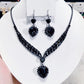 💎 40% kedvezmény! ✨ Csillogó szív alakú ékszerszett – nyaklánc és fülbevaló, elegáns, könnyű 💖