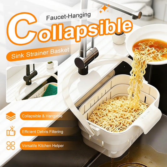 🗑️Összecsukható csaptelep-függő mosogató szűrőkosár🍃
