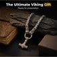 Viking Thor Hammer Pendant Necklace Stainless Steel Byzantine Chain