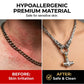 Viking Thor Hammer Pendant Necklace Stainless Steel Byzantine Chain