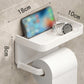 Wall-Mounted Toilet Paper Holder with Storage Shelf