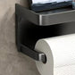 Wall-Mounted Toilet Paper Holder with Storage Shelf