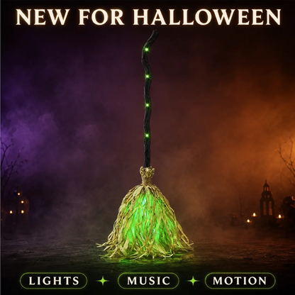 🧹 Elektromos boszorkánysövény dekoráció – ✨ Dinamikus, lebegő tánc és zökkenőmentes, varázslatos Halloween hangulat 🎃✨
