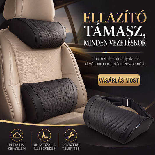 💖Prémium minőségű autós fejtámasz és deréktámasz párna🚗