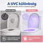 🧼1+1 INGYEN💡 UVC WC‑fertőtlenítő lámpa mozgásérzékelővel