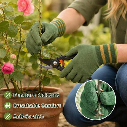 Heavy-Duty Abrasion-Resistant Rubber Work Gloves