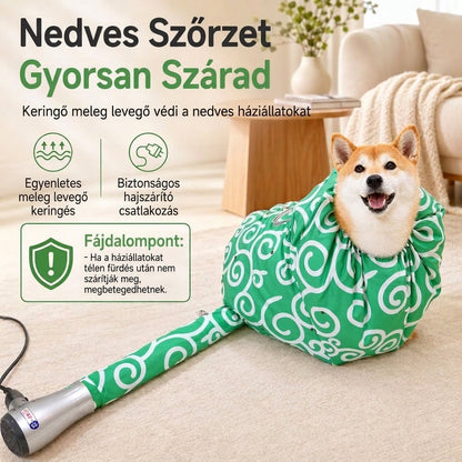 🐈50% KEDVEZMÉNY🧺Kutya- és macskaszárító zsák, praktikus, nedvszívó törlőkendő zsák fürdés után