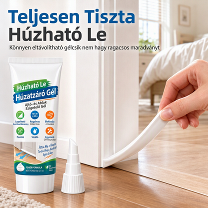 🚪🏠Ajtókhoz és ablakokhoz használható, fehér, eltávolítható tömítőanyag – szélálló tömítőkészlet (műanyag kaparóval)