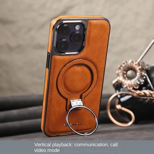Luxusní kožené pouzdro Invisible Stand pro iPhone